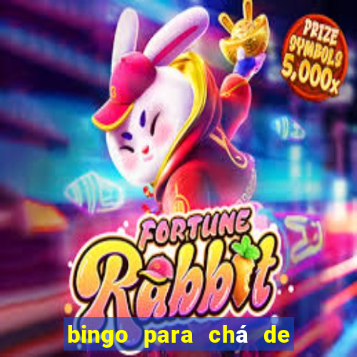 bingo para chá de bebê para imprimir grátis