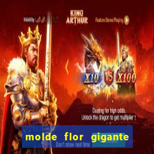 molde flor gigante de organza