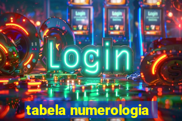 tabela numerologia